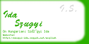 ida szugyi business card